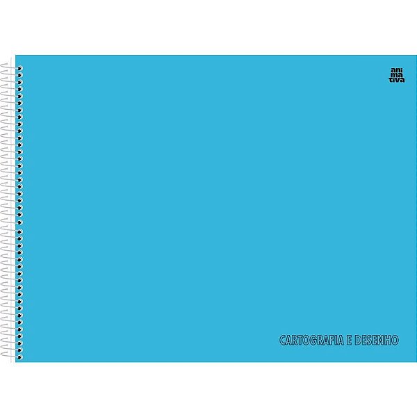 Caderno de Desenho Universitário Capa Dura Azul 60 Folhas Pacote com 5