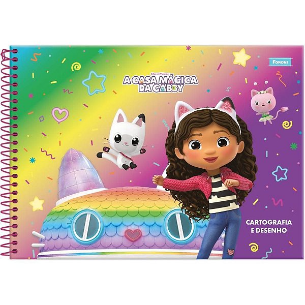 Caderno Desenho UNIV Capa Dura a Casa da GABBYS 80F PCT 05