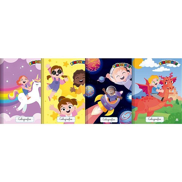 Caderno Caligrafia Capa Dura Pimpolhos Costurado 40 Folhas PCT com 05