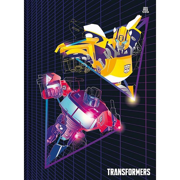 Caderno Brochurão Capa Dura Transformers 48 Folhas Pacote com 10