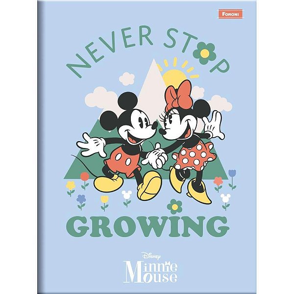 Caderno Brochurão Capa Dura Minnie Vintage 80 Folhas Pacote com 5