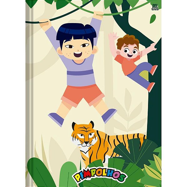 Caderno Brochura 1/4 Capa Dura Pimpolhos Masculino 96 Folhas - Pacote com 05