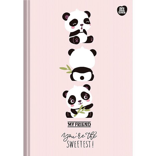 Caderno Brochura 1/4 Capa Dura MY Friend 80 Folhas Pacote com 5