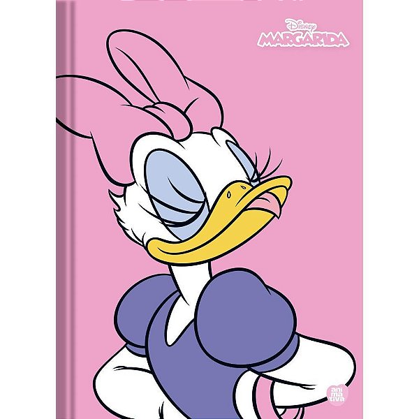 Caderno Brochura 1/4 Capa Dura Margarida - 80 Folhas, Pacote com 5 Unidades