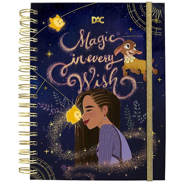 Caderno 10X1 Capa Dura WISH SMART 80F C/ELÁSTICO