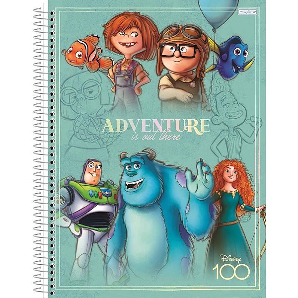 Caderno 10X1 Capa Dura Disney 100 160 Folhas Pacote com 04