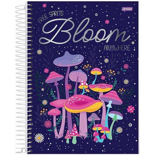 Caderno 10X1 Capa Dura Bloom 160FLS. PCT.C/04