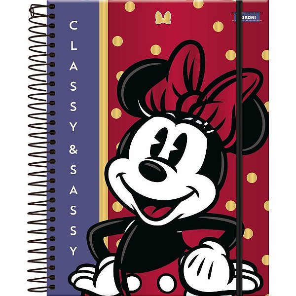Caderno 01X1 Cp.dura Colegial Minnie Vintage 80F PCT.C/04