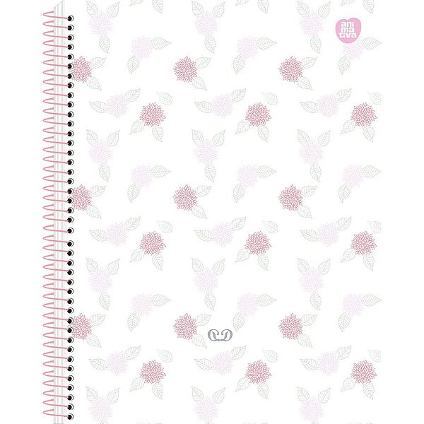 Caderno 1X1 Capa Dura Colegial Detalhes com Glitter - 80 Folhas - Pacote com 4 Unidades