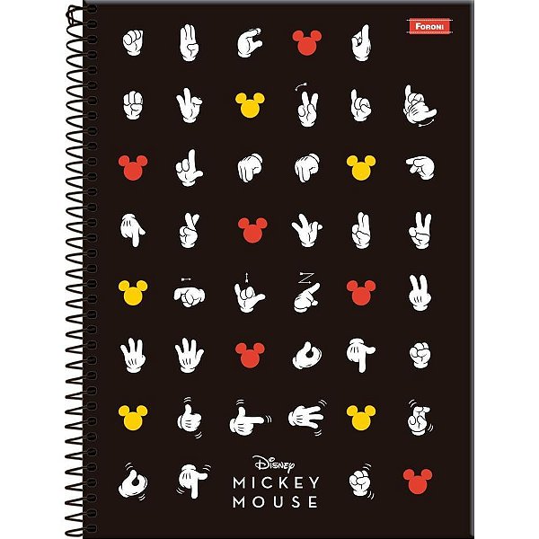 Caderno 01X1 Capa Dura Mickey Libras 80F PCT.C/04
