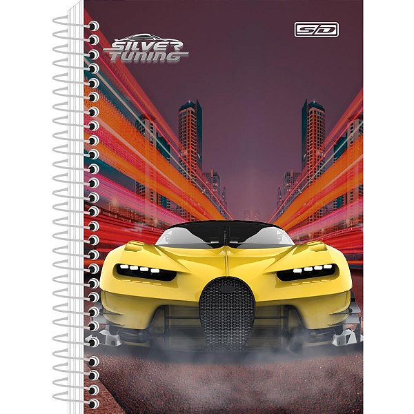 Caderneta Espiral Capa Dura Silver Tuning 80 Folhas Pacote com 10