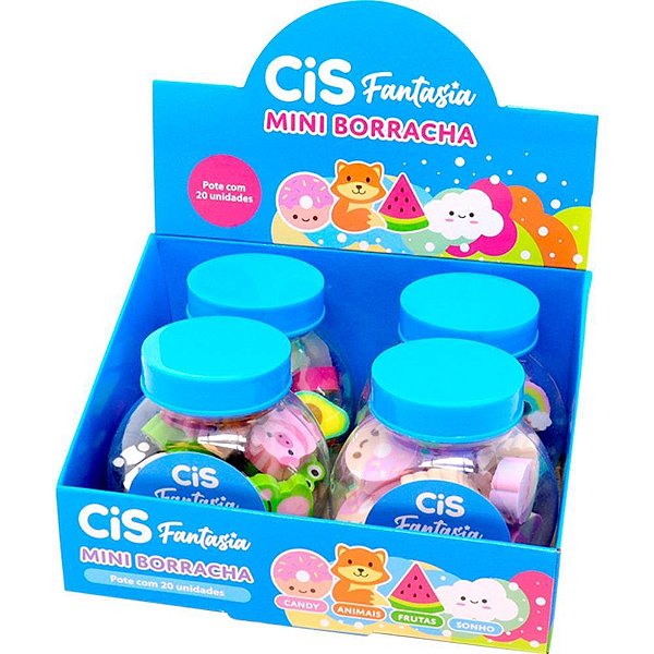 Borracha Decorada CIS Fantasia Mini Sortida - Display com 4