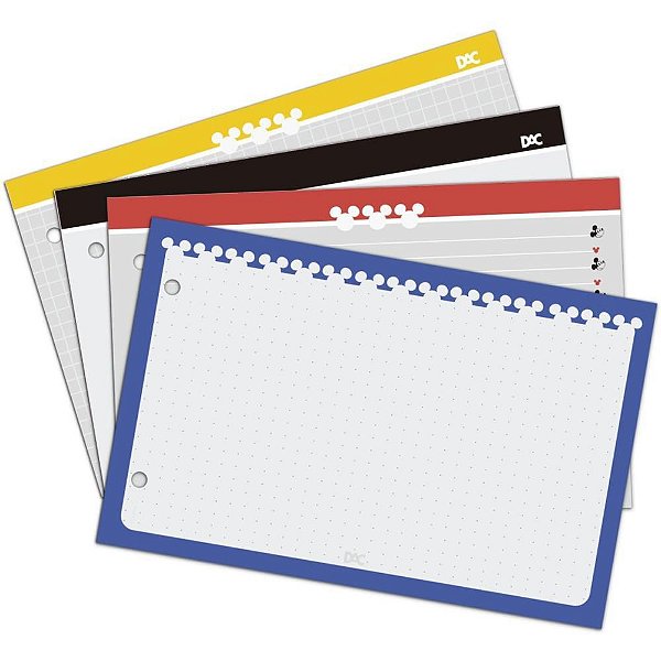 Bloco para Ficheiro Mickey Horizontal 80F