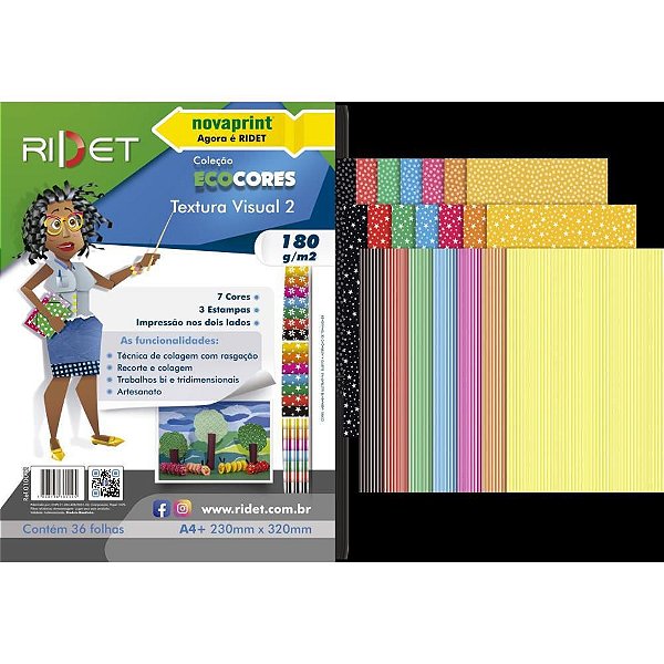 Bloco Educação Artística Textura 2 DEC. 180G 36 Folhas 23X32CM