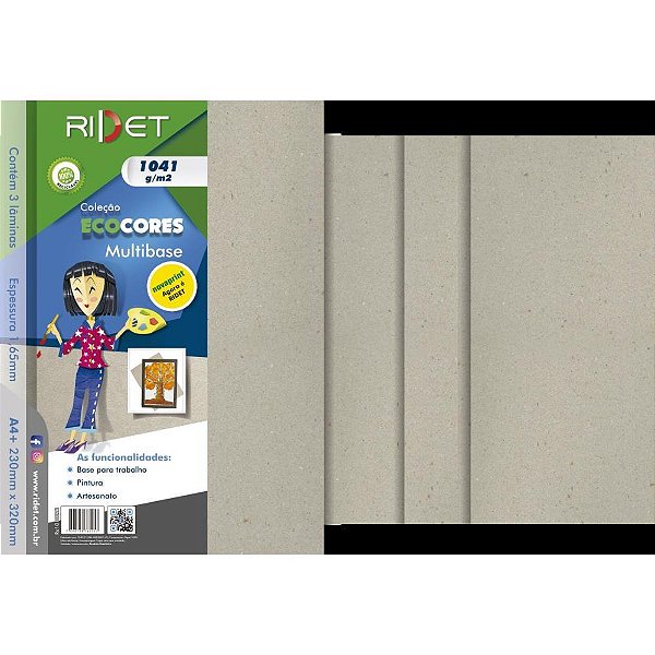 Bloco Educação Artística Multibase A4 1041G 3 Folhas 32X23CM