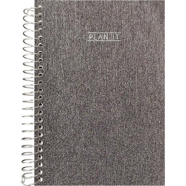 Agenda Planner Permanente PLAN IT Espiral CD Grafite 80F