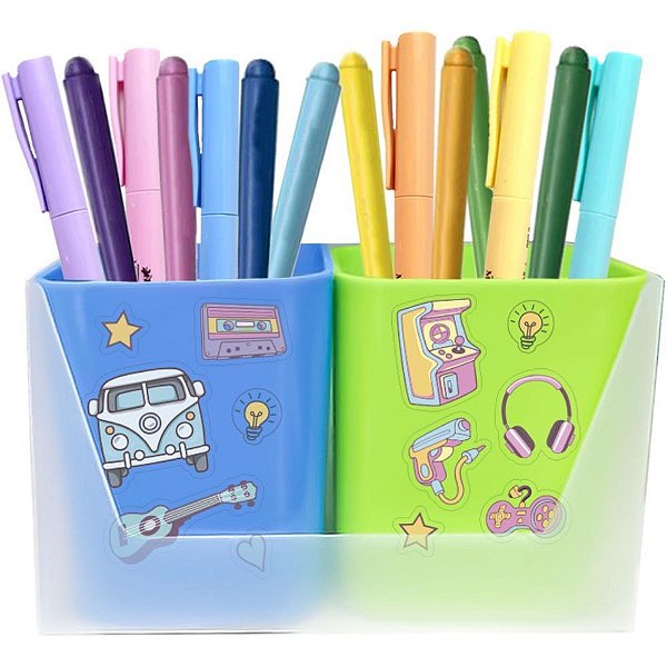 Acessório para Mesa KIT Duo FULL Color AZUL/VERDE Limão