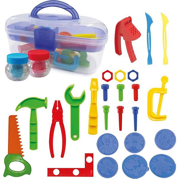 Massa para Modelar Criativa Mundo Dinossauros Maleta Ferra