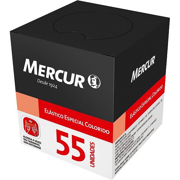 Elástico Colorido Especial Sortido 55 Peças - Caixa com 55