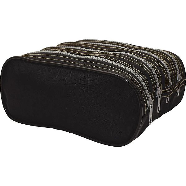 Estojo NYLON TAC-TEL Preto Quadruplo