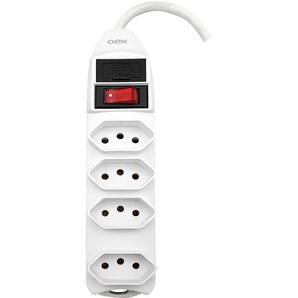 Filtro de Linha com 4 Tomadas 1,5M 10A Branco