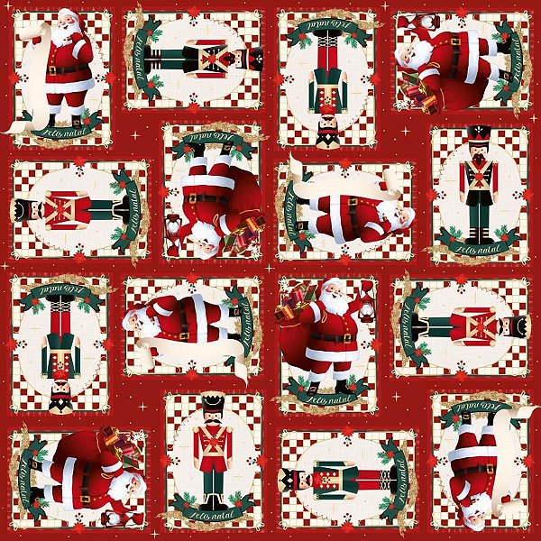 Saco Metalizado de Natal 35X54CM Classic Estampado C/50