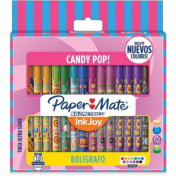 Caneta Esferográfica KM 100 CANDY POP 16 Cores