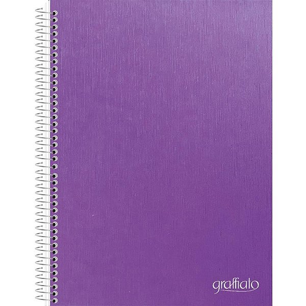 Caderno 01X1 Capa Dura Graffiato Lilás 120 Folhas - Pacote com 4