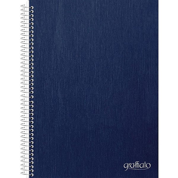 Caderno Universitário 01X1 Capa Dura Graffiato Azul 120 Folhas - Pacote com 4