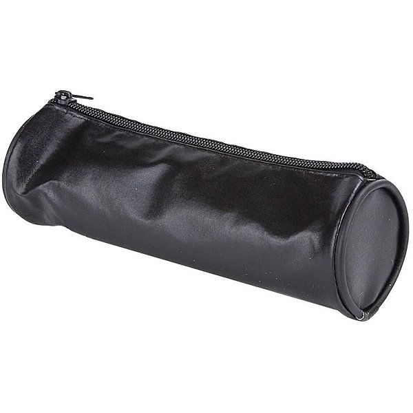 Estojo PVC Redondo 1ZÍPER -  Preto