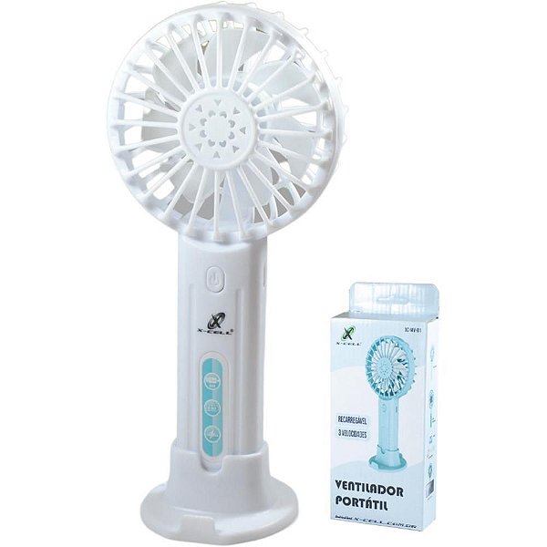 Ventilador Mini Portátil 3 VELOC/BAT.ROSA