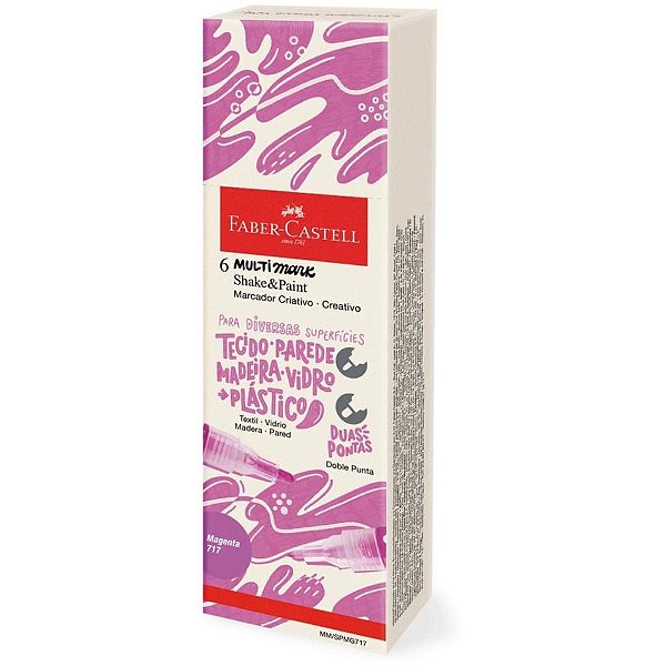 Pincel Marcador Artesanato Multimark S&P Magenta com C/ 12