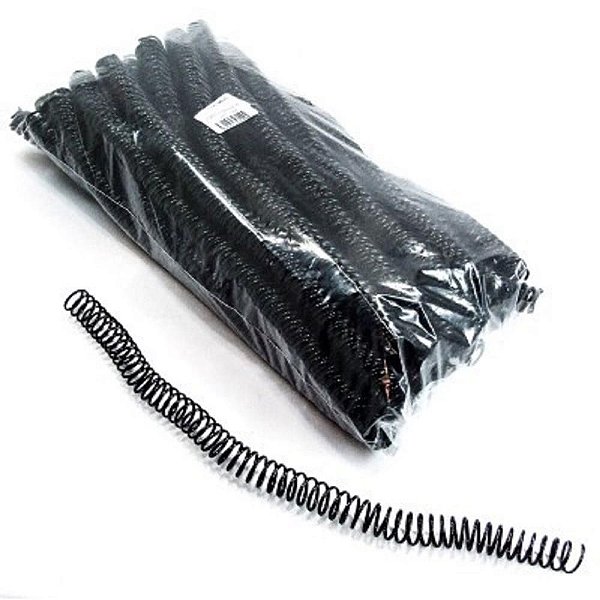 Espiral para Caderno 17MM Preto - Pacote com 100 Unidades para 100 Folhas