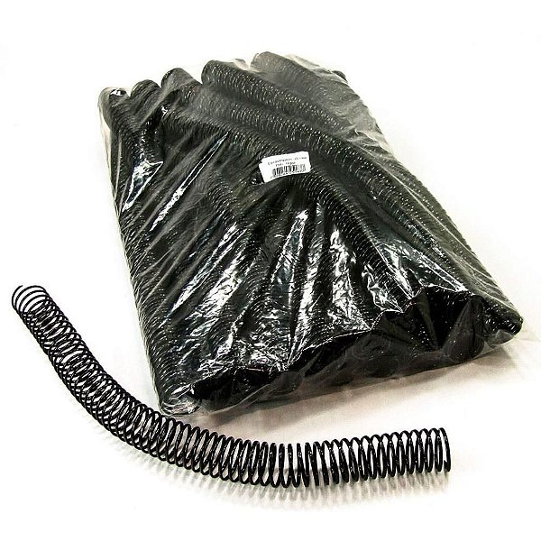 Espiral para Caderno 23MM Preto com 60 Unidades para 140 Folhas