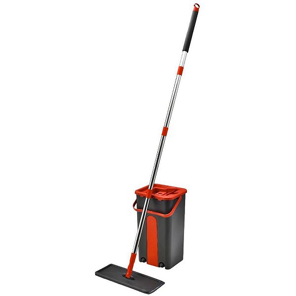 Mop Lava e Seca com Cabo de AÇO INOX 360° Flexível