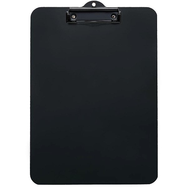 Prancheta Office BLACK A4 MDF Preto Fosco - Caixa com 6 Unidades
