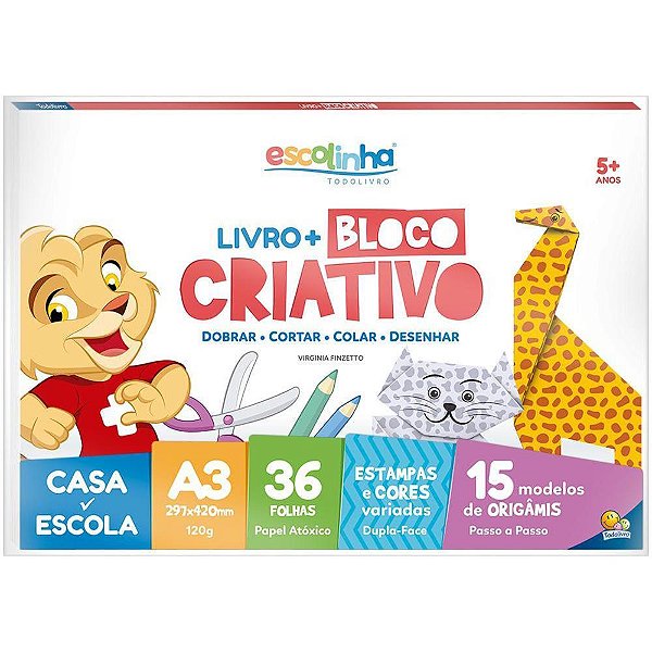 Bloco para Educação Artística Escolinha A3 com Livro 120G 36 Folhas