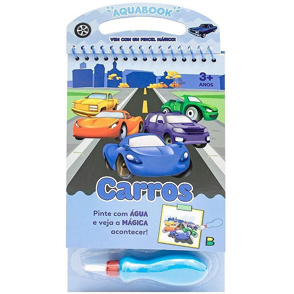 Livro Aquabook Carros 25X14,2CM 10 Páginas