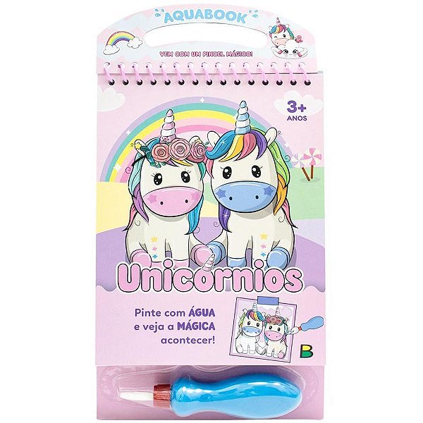 Livro Aquabook Unicórnio 25X14,2CM 10 Páginas
