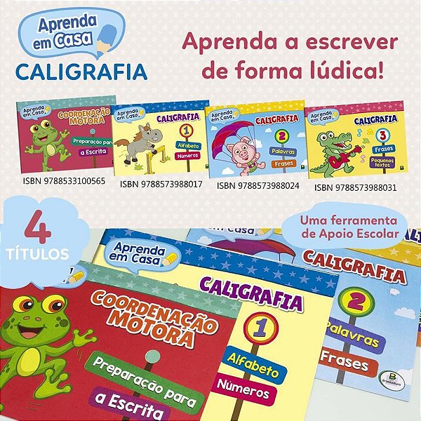 Livro Caligrafia Aprenda em Casa Calig.i 16P PCT C/12