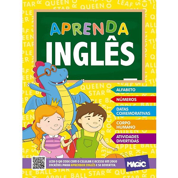 Livro Cartilha Aprenda INGLÊS 20X27CM 128PGS