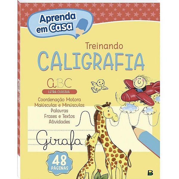 Livro Ensino Aprenda em Casa Caligrafia 48 Paginas
