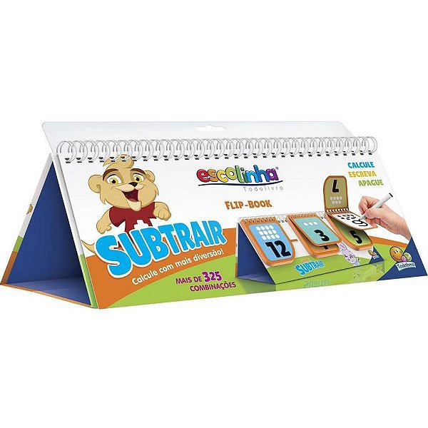 Livro Ensino Escolinha FLIP-BOOK Subtrair