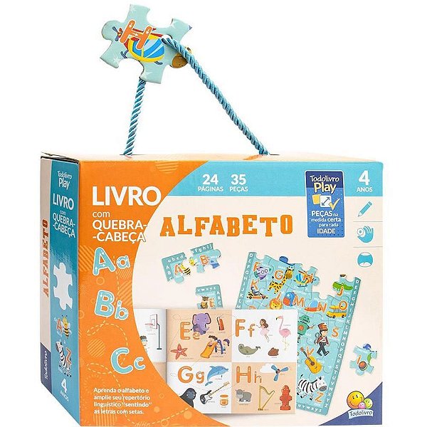 Livro QUEBRA-CABEÇA Todolivro PLAY Alfabeto BOX