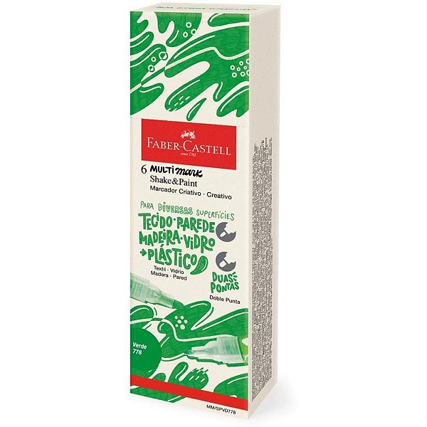 Pincel Marcador Artesanato  S/P Verde com 6 PCT C/02