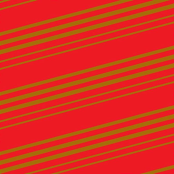 Papel de Presente Bobina Couchê 40CM Listrado VERMELHO/OURO - 100 Metros