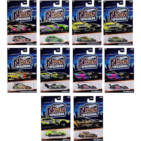 Hot Wheels Colecionável Neon Speeders Sortidas