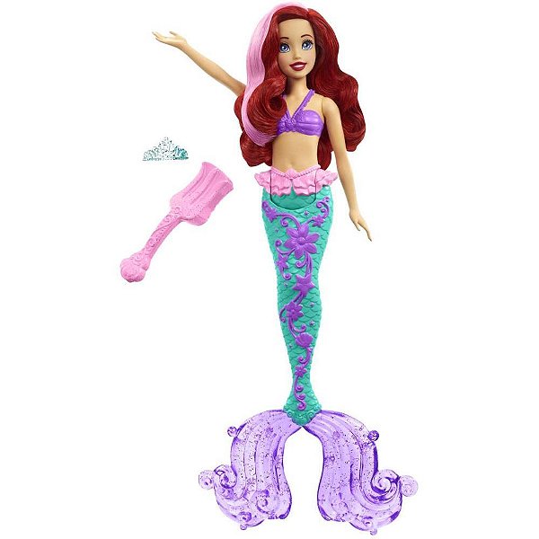 Boneca Disney Princesa Ariel Cabelo Surpresa