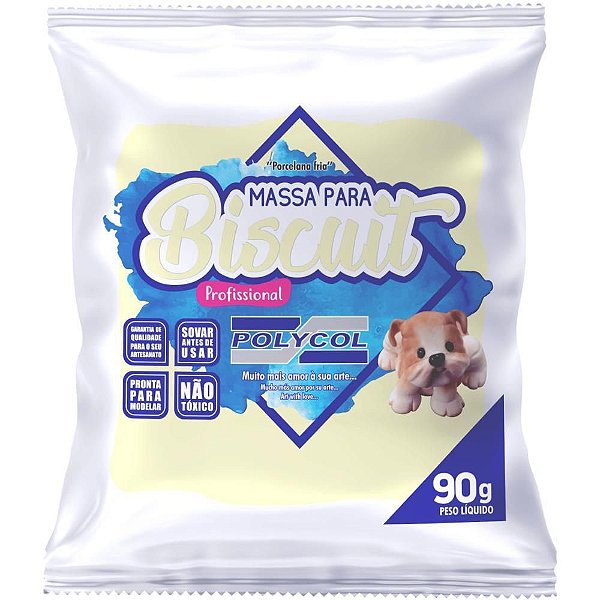Massa de Porcelana Fria Biscuit 90G Amarelo Solzinho C/12
