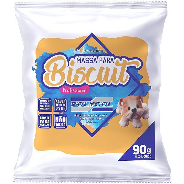 Massa de Porcelana Fria Biscuit 90G Pêssego Caixa com 12